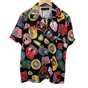 NWT Chucky Button Up Short Sleeve Shirt Men's Large
